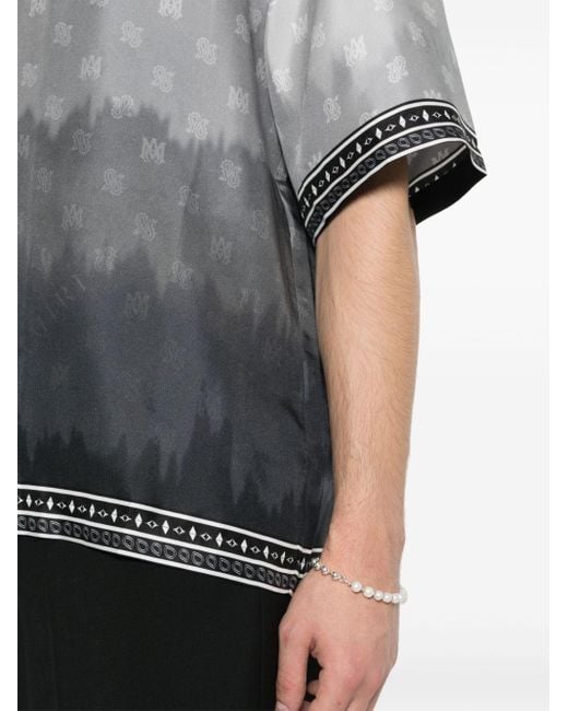 Amiri Seidenhemd mit Bandana-Print in Gray für Herren