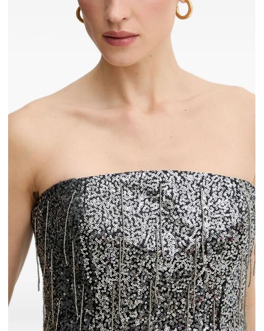Bardot Mini-Jurk in het Gray