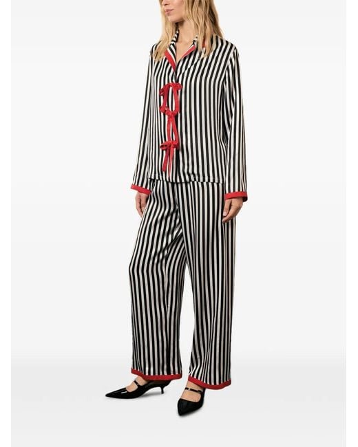 Sleeper Red The Bow Striped Pajama