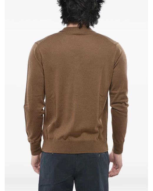 Paolo Pecora Brown Button-Up Cardigan for men