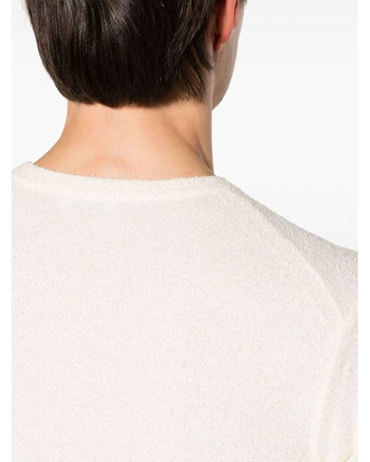T-shirt con finitura effetto spugna di Sandro in White da Uomo