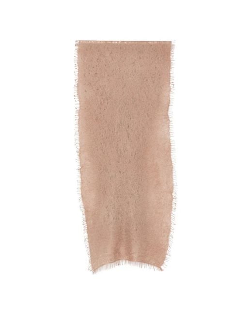 Mouleta Natural Fringed-Edge Scarf