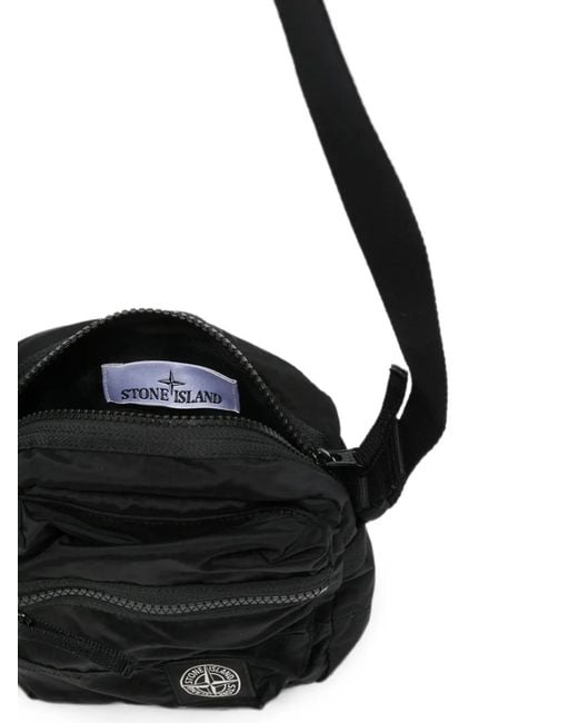 Stone Island Black Nylon Crossbody Bag for men