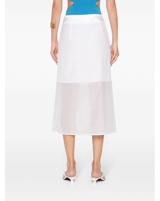 Falda con apliques Peserico de color White