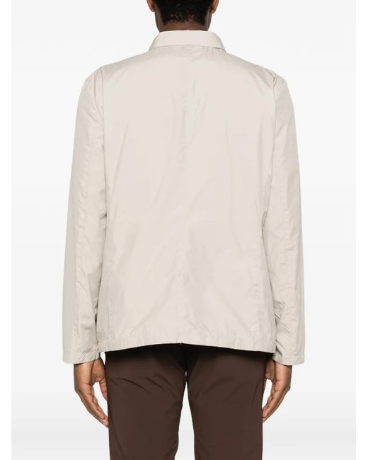 Heskimo White Buttoned Flap-Pocket Jacket for men