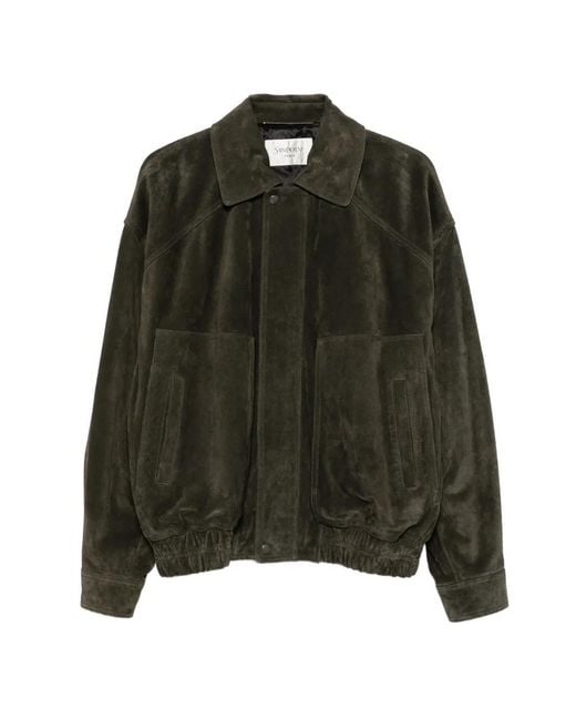 Saint Laurent Green Bomber Jacket for men