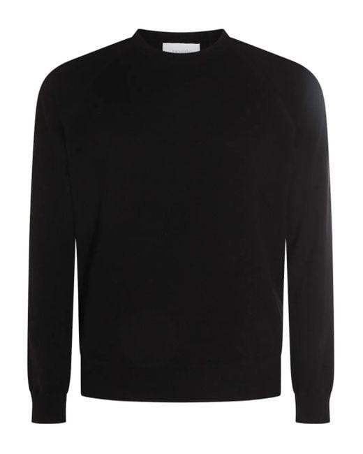 Maglione Girocollo Con Maniche Raglan di Malo in Black da Uomo