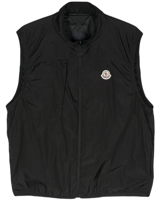Moncler Arashi Weste mit Logo-Patch in Black für Herren