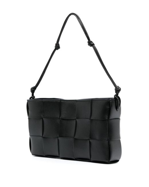 Bottega Veneta Black Cassette Leather Shoulder Bag - Women's - Lamb Skin