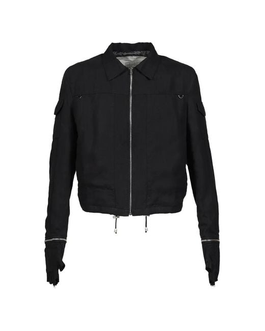 UNDER THE SIGN Black Wasteland Gloved Tactical Jacket for men