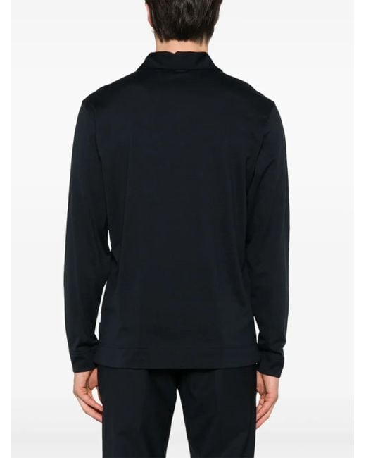 Lardini Black Wool Polo for men