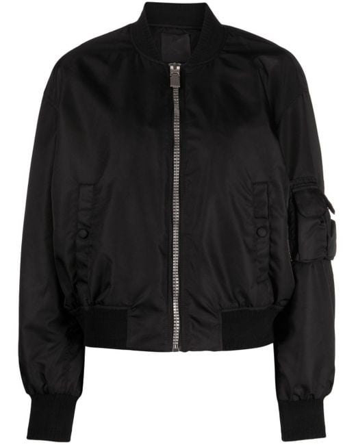 Veste bomber zippée à poches multiples Givenchy en coloris Black