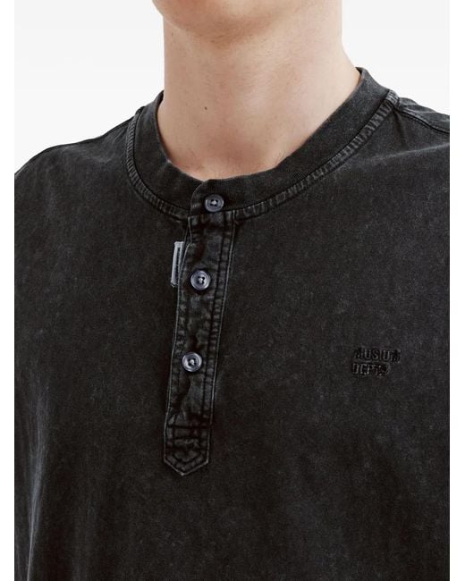 Musium Div. Black Acid-Wash T-Shirt for men