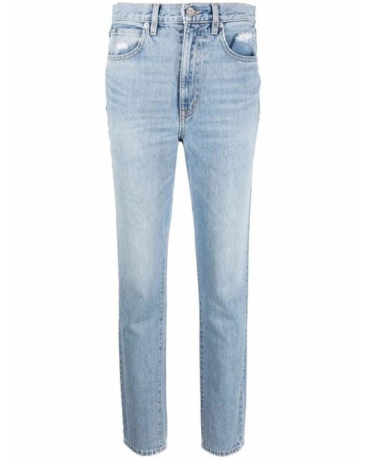 SLVRLAKE Denim Blue Skylin Straight-Leg Jeans