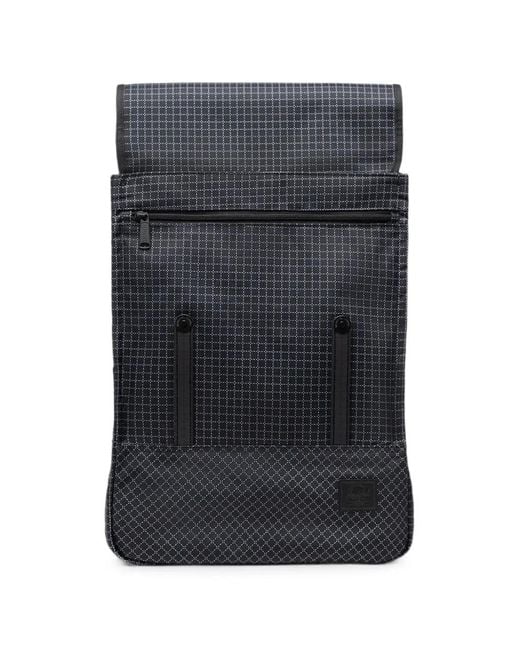 Herschel Supply Co. Black Survey 20L Grid-Pattern Buckle-Strap Backpack