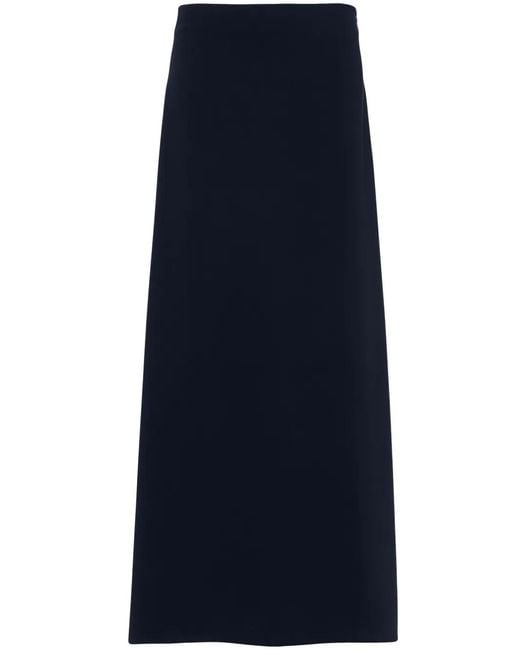 P.A.R.O.S.H. Blue A-Line Midi Skirt