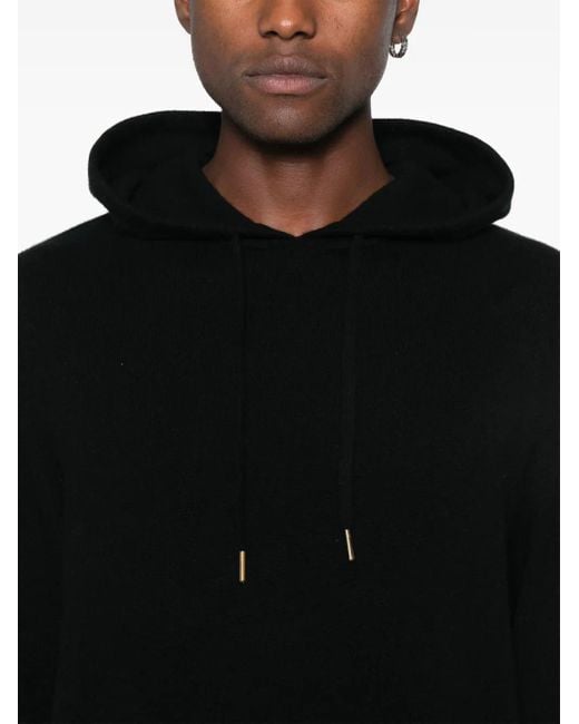 Eric Bompard Black Hooded Sweater for men