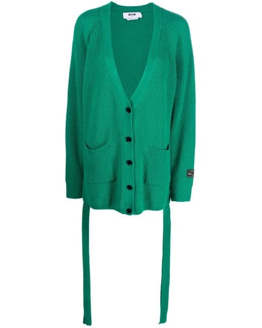 Cárdigan De Canalé MSGM de color Green