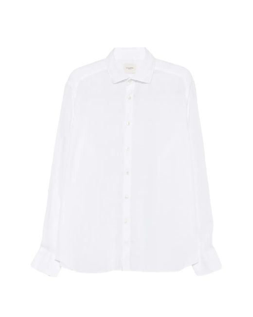 Tintoria Mattei 954 White Chemise À Manches Longues for men