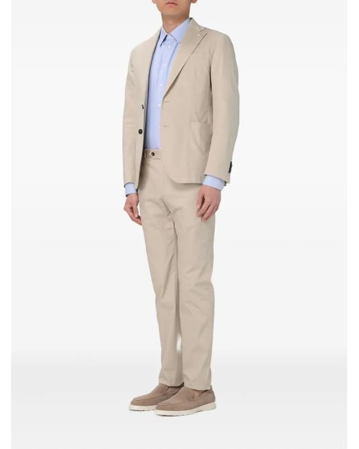 Manuel Ritz Natural Two-Button Patch-Pocket Blazer for men