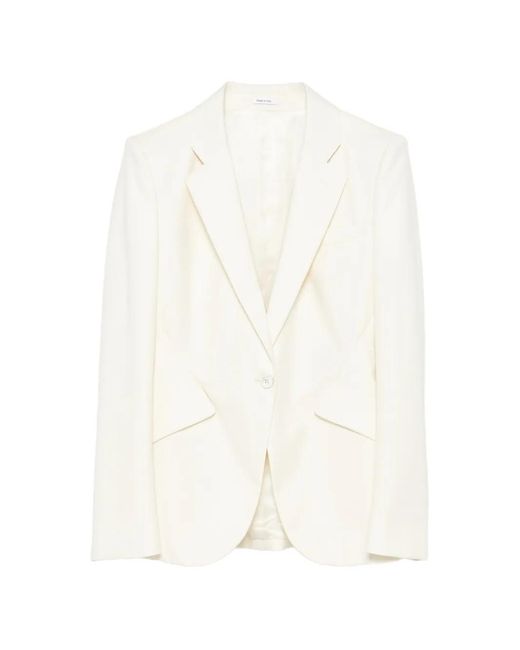 McQueen White Single-Breasted Notched-Lapel Blazer