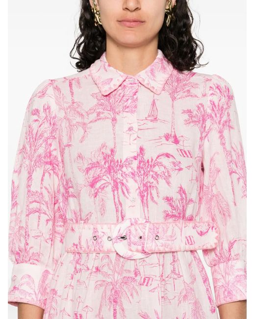 Mc2 Saint Barth Pink Cotton Mini Dress