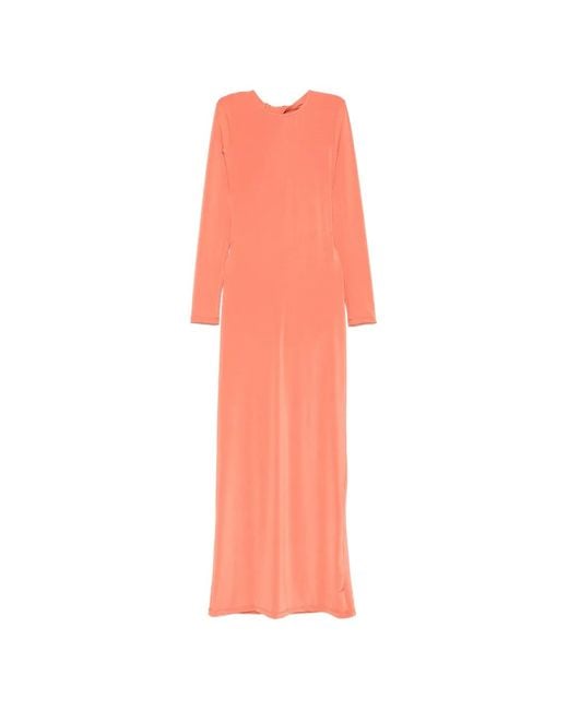 Raquel Diniz Pink Carolyne Twist-Detail Open-Back Maxi Dress