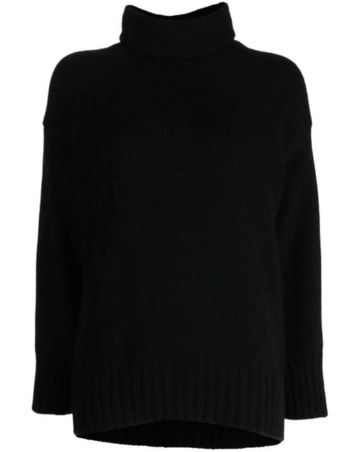 Pringle of Scotland Black Roll-Neck Cashmere Jumper