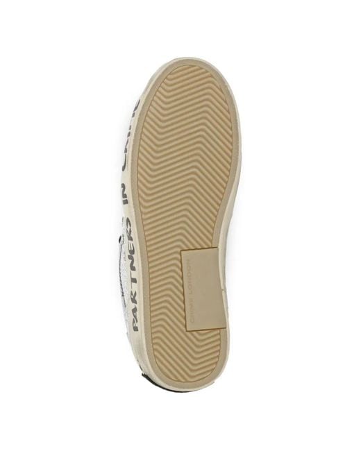 Crime London White Distressed Glitter-Detail Sneakers