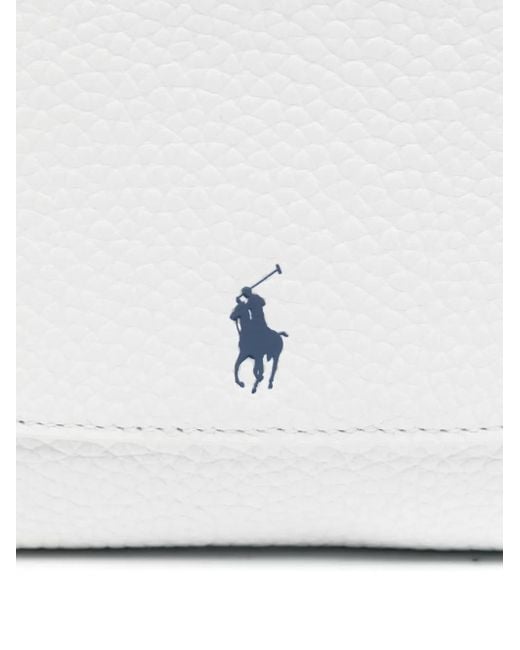 Polo Ralph Lauren White Polo Play Leather Crossbody Bag