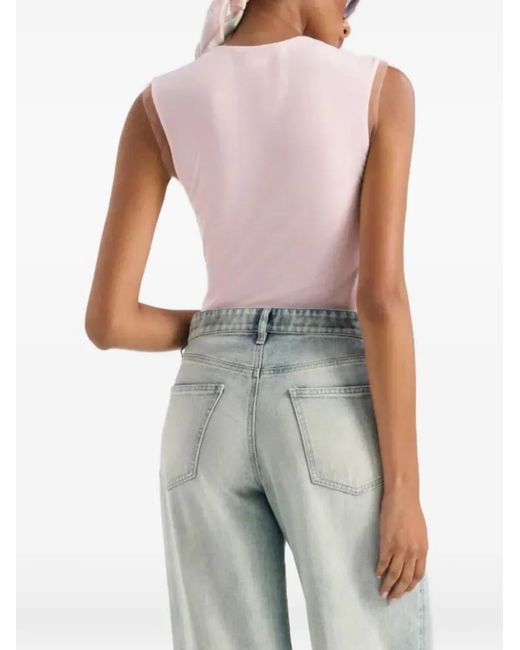 Genny Pink Round-Neck Top