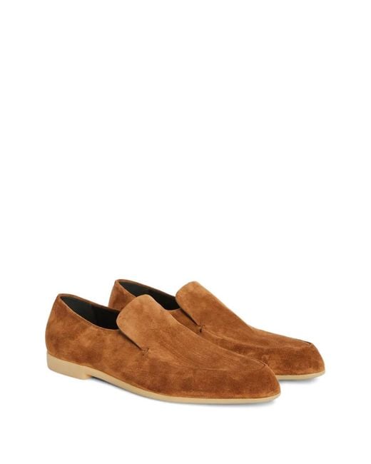 Jil Sander Brown Suede Loafers