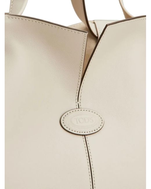 Bolso shopper de piel Tod's de color Natural