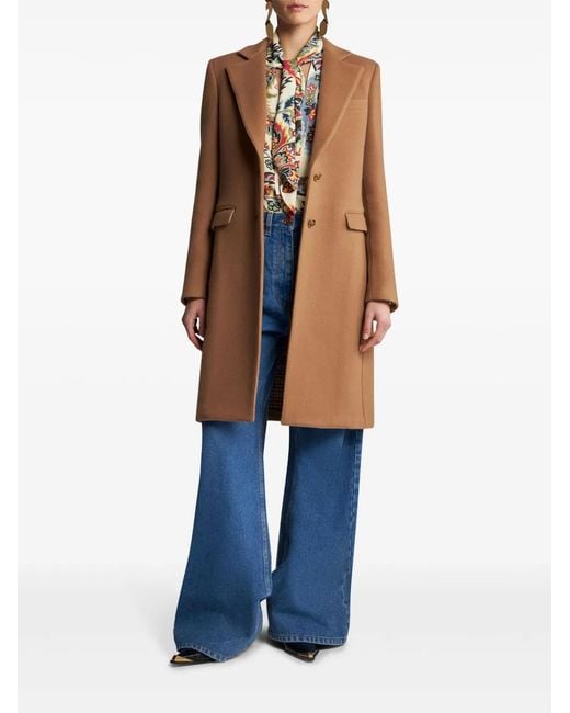 Etro Brown Single-Breasted Coats