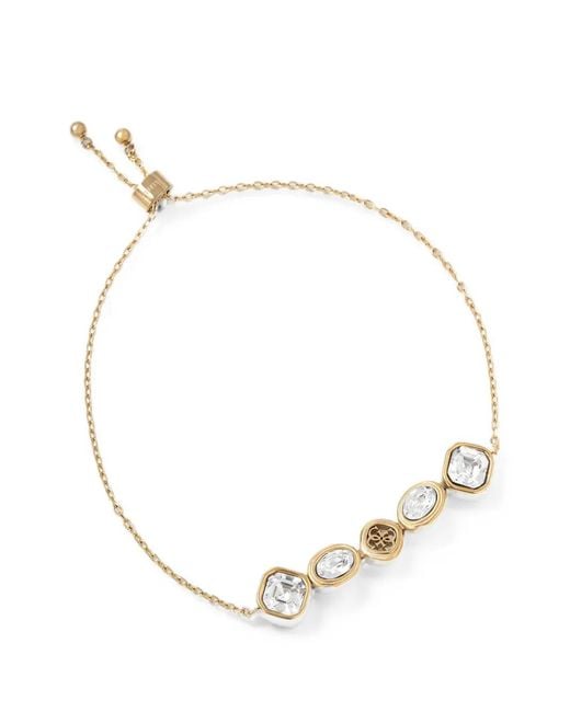Guess Metallic Crystal-Embellished 4G Logo Bracelet