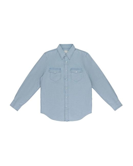 Camicia Con Bottoni Automatici di Aimé Leon Dore in Blue da Uomo