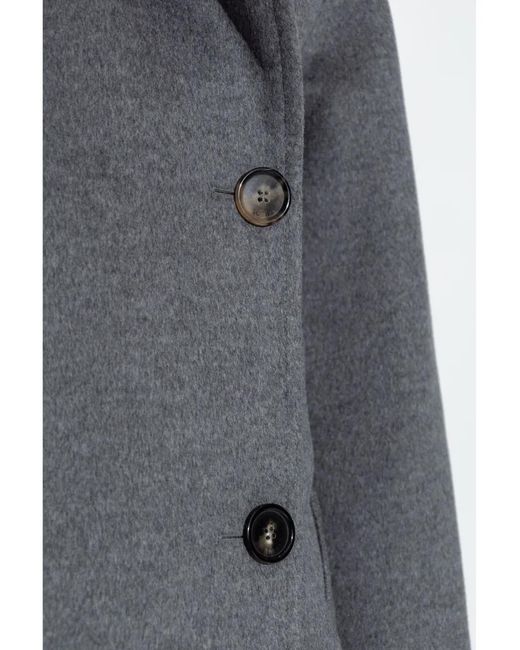 Loewe Gray Double-Breasted Coat