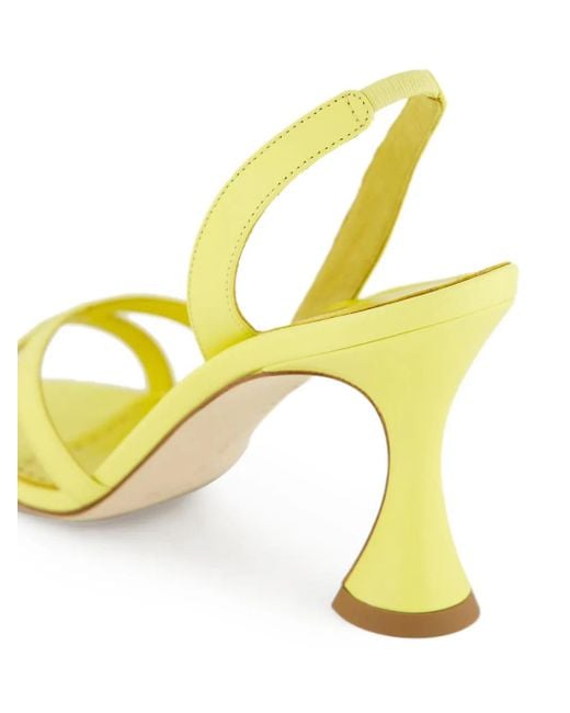 Manolo Blahnik Yellow Slingback-Sandalen