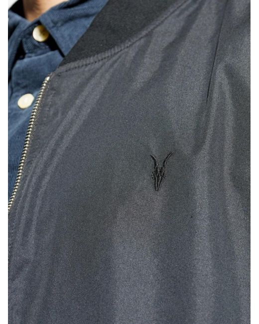 AllSaints Gray Bassett Zip-Fatening Reversible Jacket for men