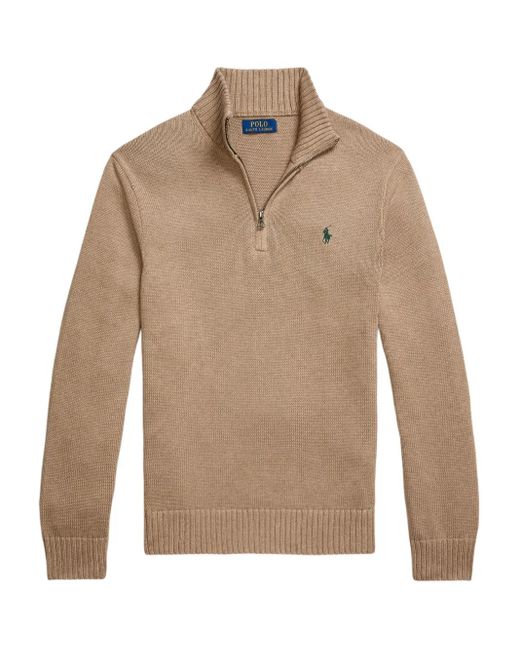 Polo Ralph Lauren Natural Half-Zip Cotton Sweater for men