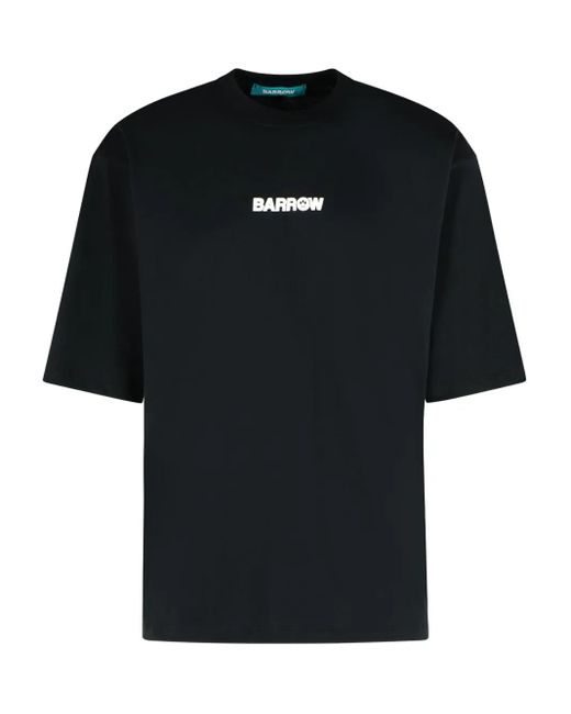 Barrow T-Shirt Met Beerprint En Ronde Hals in het Black voor heren