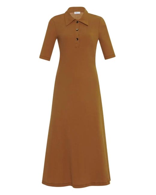 Vestido tipo polo con botones Rosetta Getty de color Brown