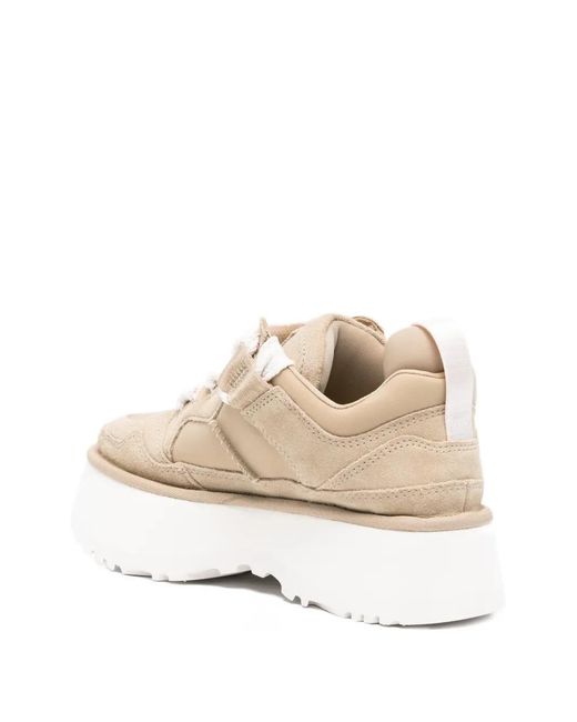 Ugg Natural Astromel Lace-Up Platform Sneakers