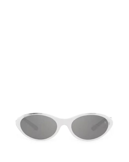Polo Ralph Lauren White Oval-Frame Sunglasses for men