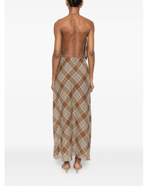 Matteau Natural Layered Halterneck Midi Dress
