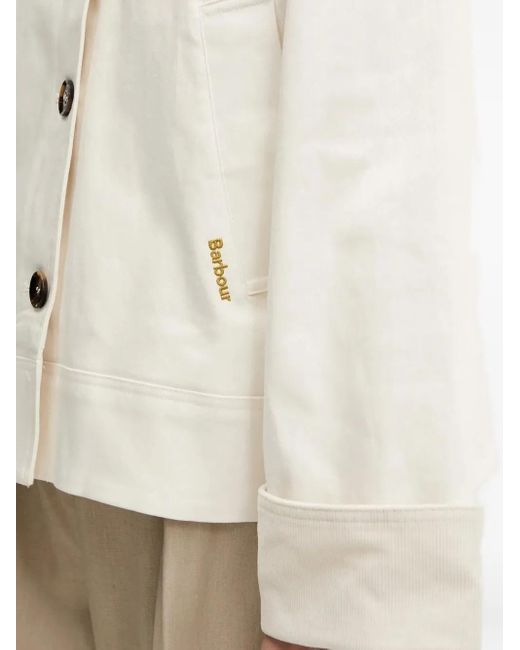 Barbour Natural Abbey Jacke mit Cordkragen