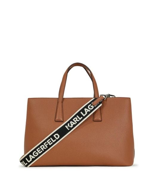 Karl Lagerfeld Brown Rue St-Guillaume Satchel Bag