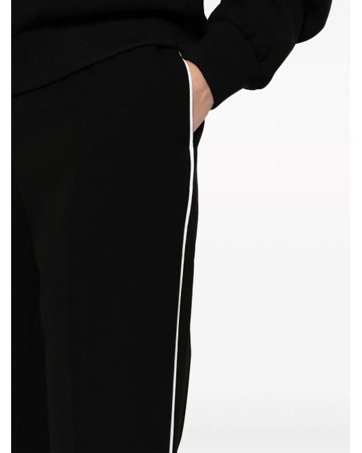 Tory Burch Black Striped Flared Trousers