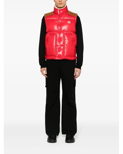 Moncler Red Ardeche Down Vest for men