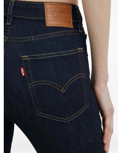 Levi's Blue 721 High Rise Five-Pocket Jeans